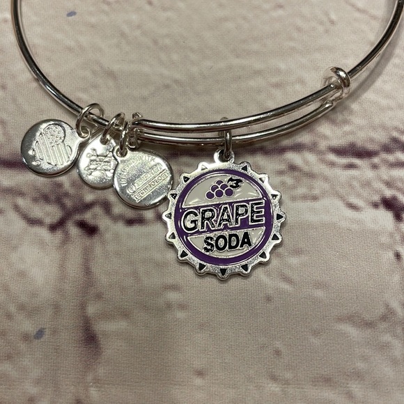 NWOT Alex and Ani Disney’s Up “Grape Soda Pin” Charm Bracelet - Picture 2 of 3